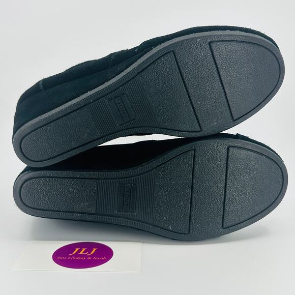 Toms Women's Desert Wedge Black Suede Ankle Booties 380815 Size 7 - Picture 10 of 11